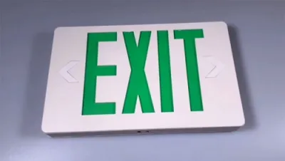 تركيب وتثبيت لوحة مخرج طوارئ بإضاءة LED أحمر أو أخضر (إكزيت لايت)، طراز JLEE