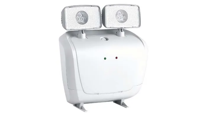 كشاف طوارئ LED برأسين (لمبتين بإنارة قوية للمساحات الواسعة)
