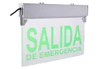 لافتة مخرج طوارئ LED بإضاءة جانبية (لوحة من الأكريليك والبلاستيك بتصميم أنيق بـ 5 لمبات خضراء)