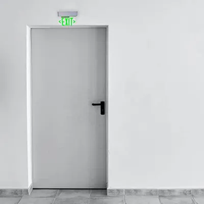 لوحة مخرج طوارئ LED بإضاءة جانبية (ت تحتوي على 12 لمبة/ دايود LED باللونين الأحمر والأخضر)