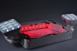 لافتة (لوحة) مخرج طوارئ ثنائية اللون مدمجة مع كشافي إضاءة LED 