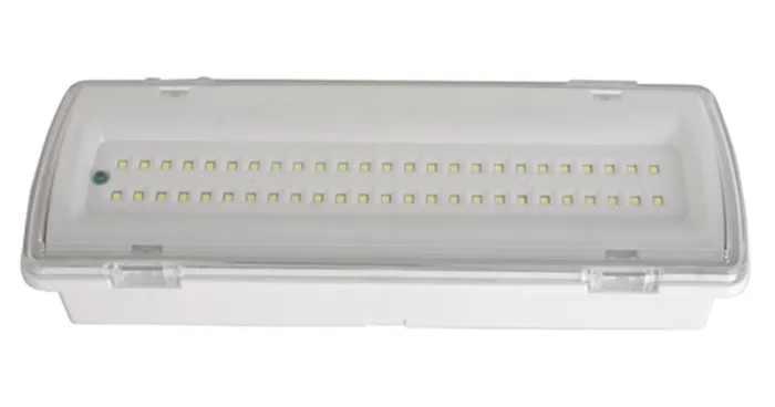 كشاف طوارئ جداري أو سقفي بـ 50 لمبة  LED نوع SMD2835 (مدمج مع لافتة مخرج طوارئ مضيئة)