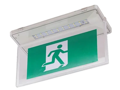 لوحة خروج طوارئ  LED مقاومة للماء (مدمجة مع ملصق سهم اتجاه الخروج و20 عدسة ليد)